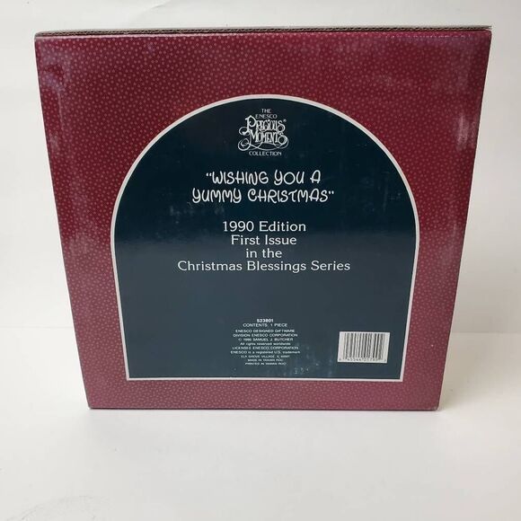Precious Moments "WISHING YOU A YUMMY CHRISTMAS" Plate # 523801 1990 Flame - Picture 4 of 6